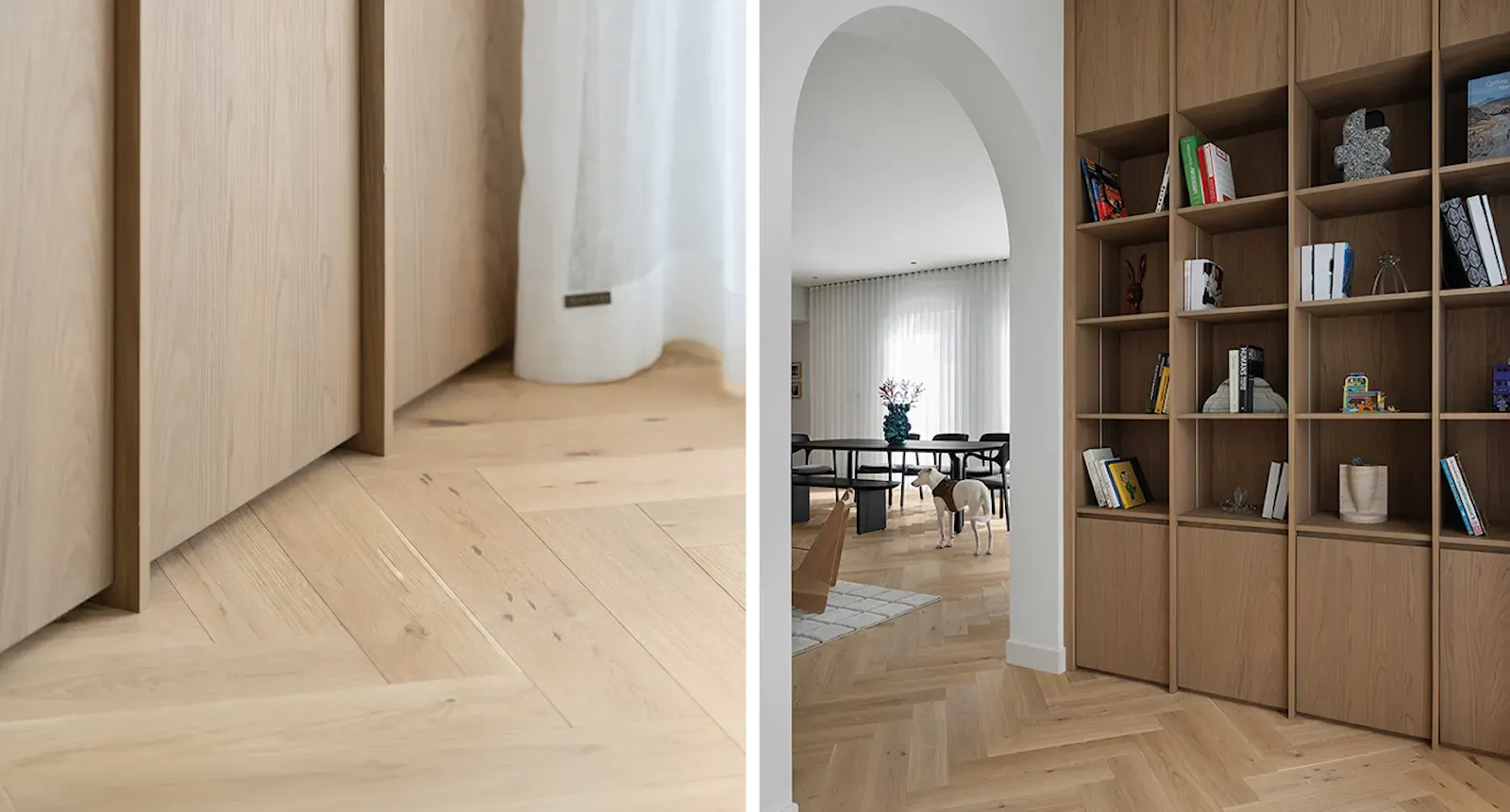 Sồi Xương cá AB Dim White - view 5