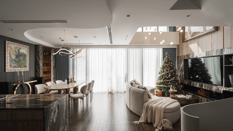 Glazed walls do more than widen the outlook: they keep a duplex apartment full of natural light.