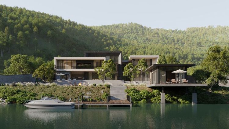 Hàng rào cảnh quan khéo léo tạo ra sự riêng tư mà không làm mất đi tính kết nối.