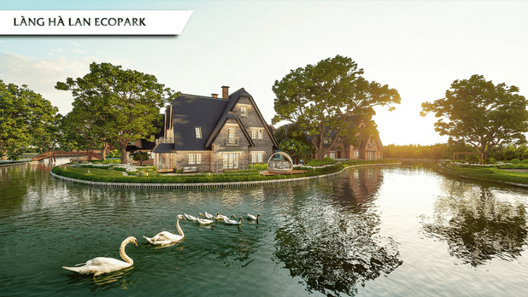 Biệt thự Ecopark với đường nét nội thất mềm mại, cân bằng với cảnh quan bên ngoài (Nguồn: Internet)
