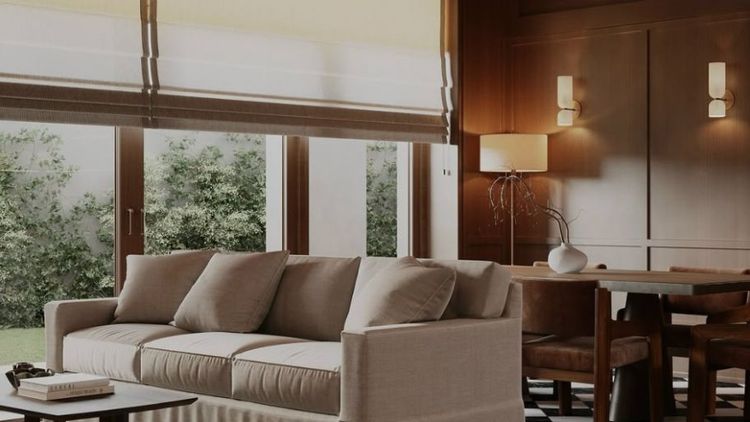 Biệt thự mệnh Kim nổi bật với gam trắng, ghi và vàng kem, tạo vẻ đẹp thanh lịch, đẳng cấp. (Nguồn hình ảnh: Internet)